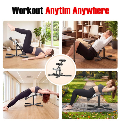 RELIFE Mini Inversion Table - Compact Steel Frame Fitness Equipment, Unisex Abdominal Workout Gear for Home Gym, Back & Glute Trainer with Foam Rollers, 330 LBS Capacity Workout & Exercise Equipment