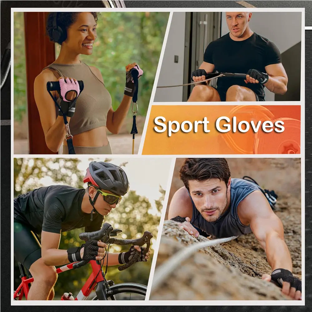 Gym Gloves with Wrist Protection, Non-Slip Weightlifting Gloves, Essential Fitness Equipment for Men & Women, Fitness Accessories, Crossfit Training Gear, Workout Accessories, Fitness Exercise Accessories