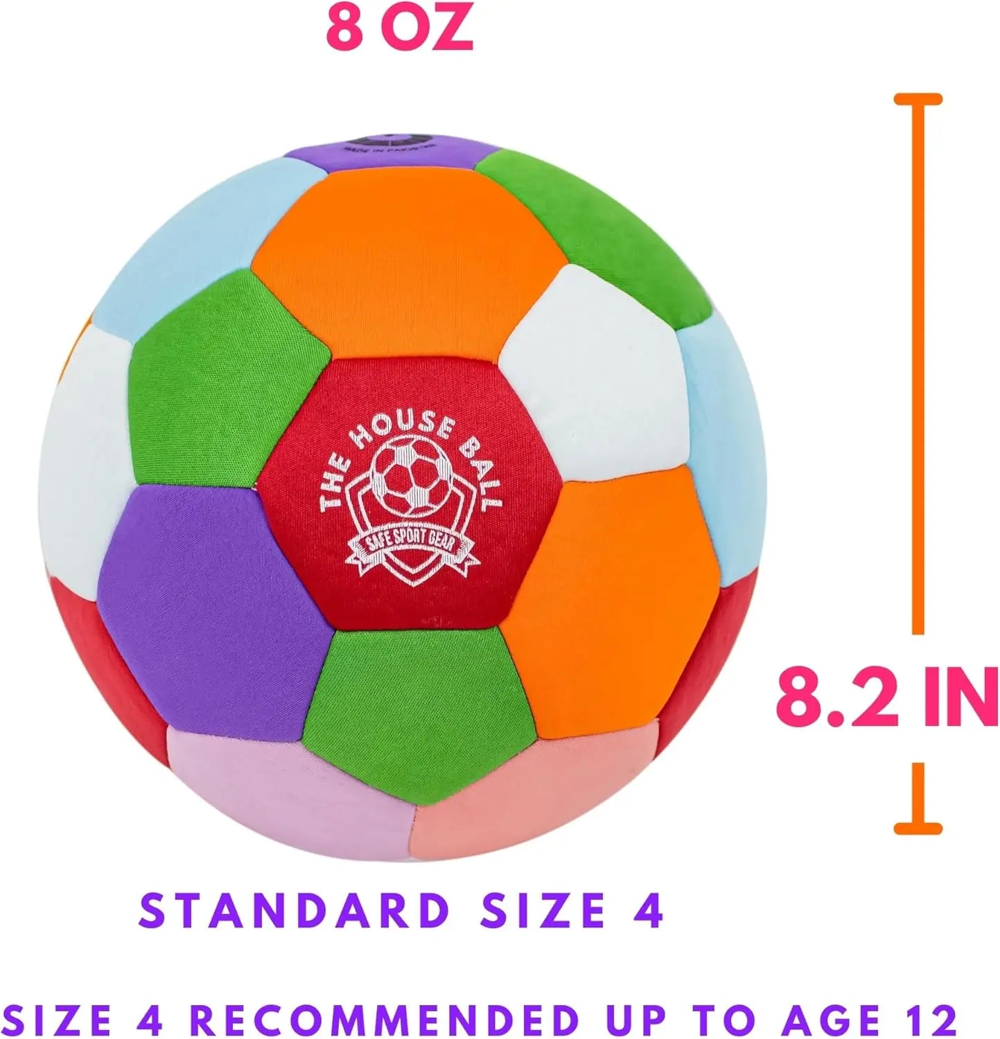 Indoor Soccer Ball for Toddlers and Kids, Soft Foam, Size 4 for Youth, Quiet in House, for Boys and Girls Aged 3-10 Years Old Soccerball Indoor Practice Ball