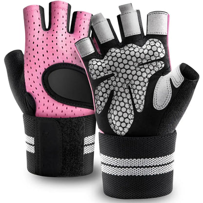 Gym Gloves with Wrist Protection, Non-Slip Weightlifting Gloves, Essential Fitness Equipment for Men & Women, Fitness Accessories, Crossfit Training Gear, Workout Accessories, Fitness Exercise Accessories