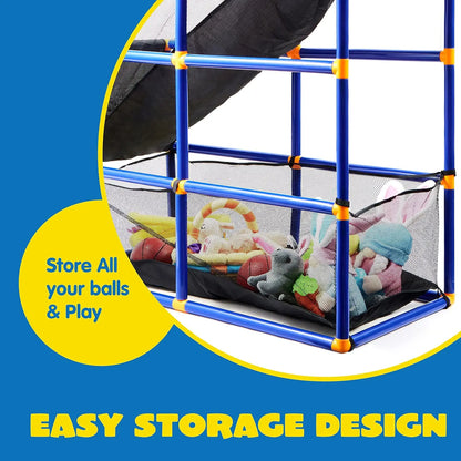 2025 Toys for Kids Arcade Basketball Game Set with 4 Inflatable Balls & Hoop Outdoor Sport Play Easy Set up Air Pump for Kids Boys Adjustable Basketball Hoop &LED Basketball Backboard